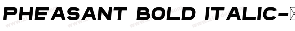 Pheasant Bold Italic字体转换